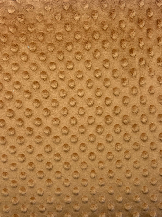 Premium Minky Dot Fabric - Sandstone