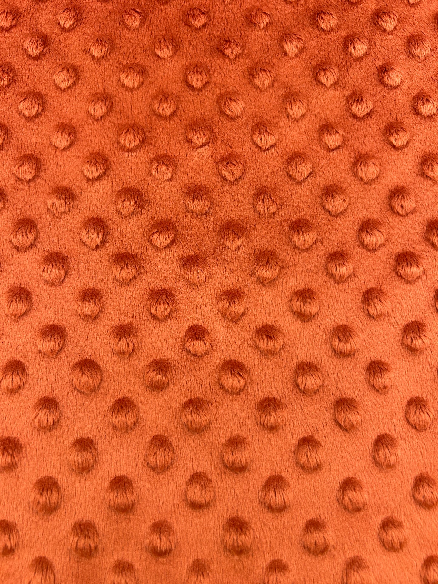 Premium Minky Dot Fabric - Rust