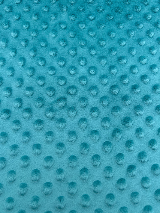 Premium Minky Dot Fabric - Dusty Turquoise