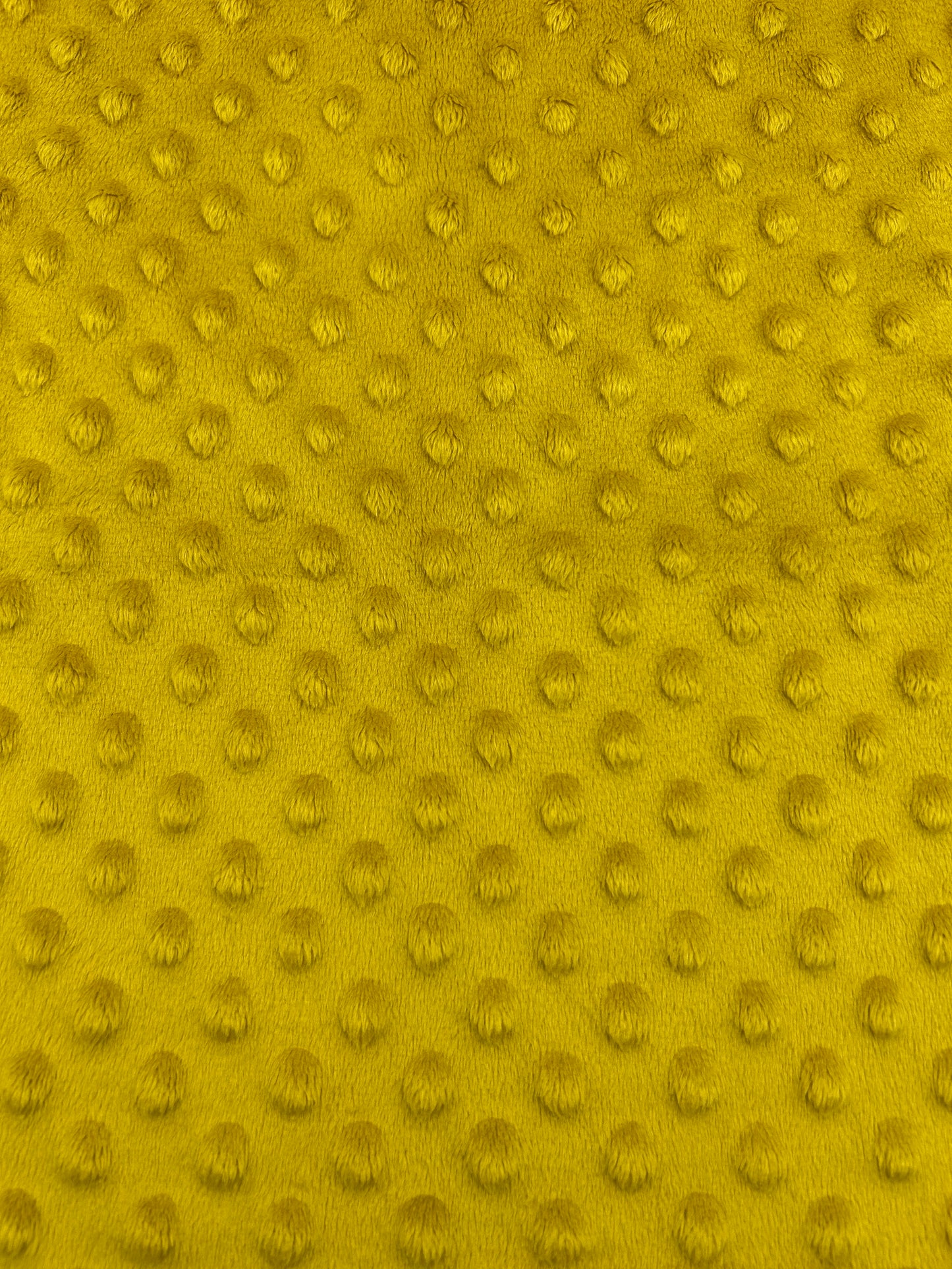 Premium Minky Dot Fabric - Nugget Mustard