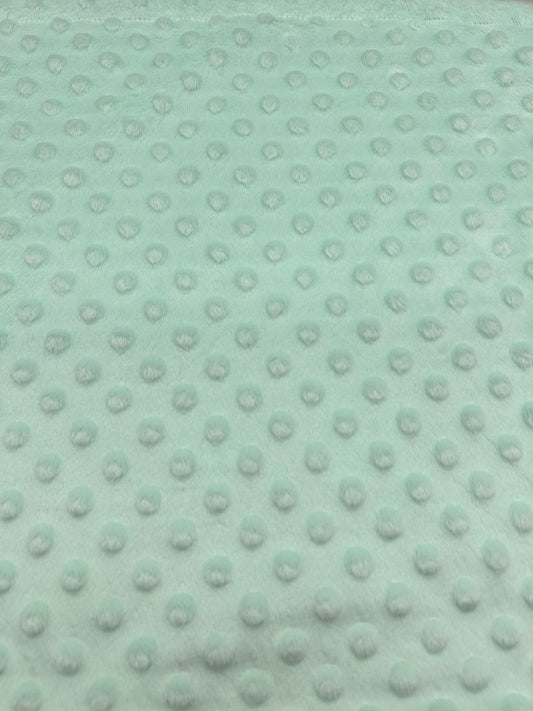 Premium Minky Dot Fabric - Mint