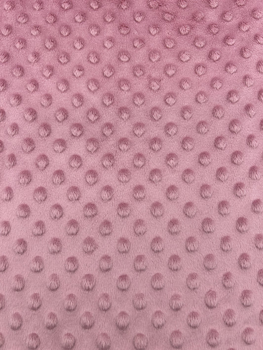Premium Minky Dot Fabric - Blush