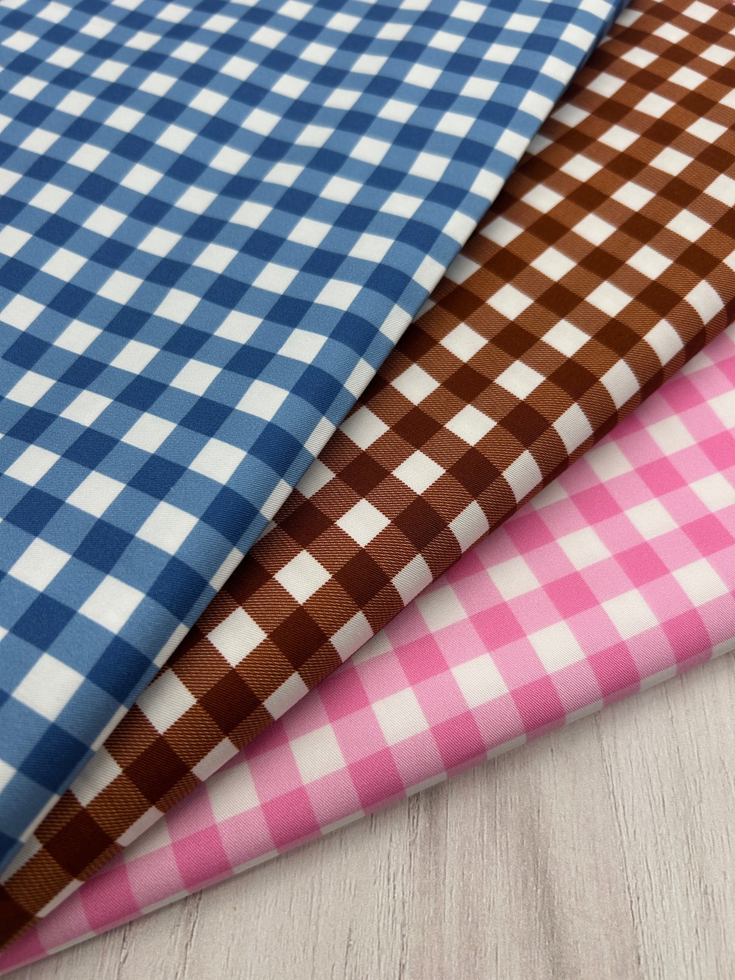 Gingham Blue Denim (July Pre-Order) - Fabric
