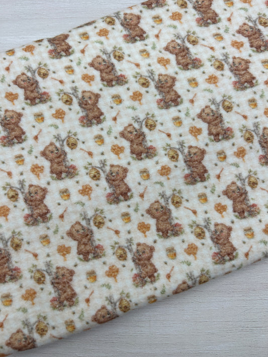 Happy Honey Bear - Flannel Fabric