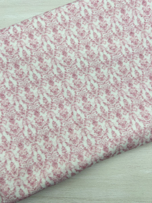 Rose Gold Damask - Flannel Fabric