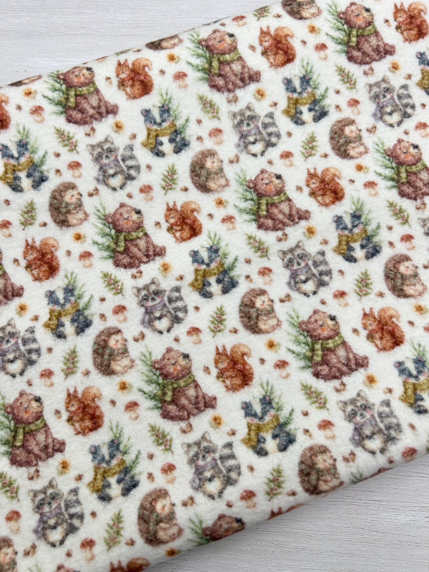 Warm Woodland Creatures - Flannel Fabric
