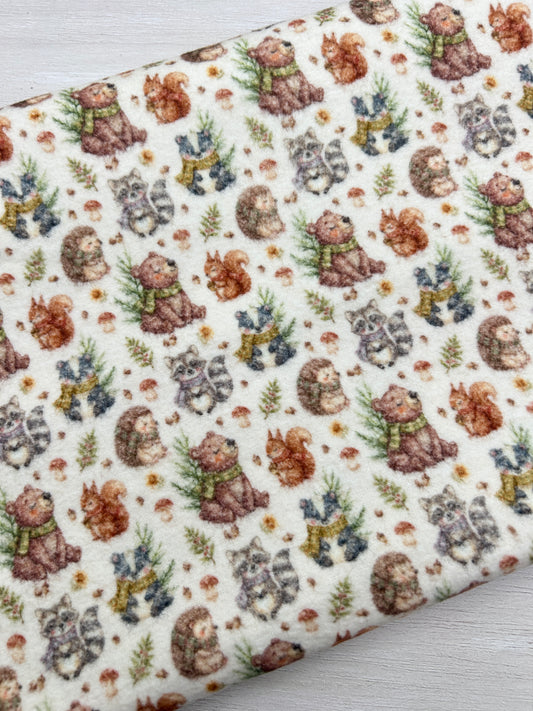 Warm Woodland Creatures - Flannel Fabric