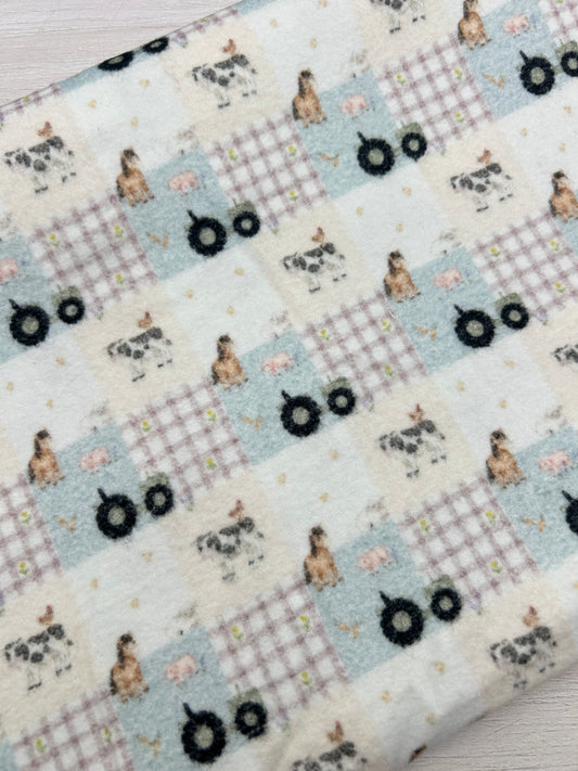 Green Tractor Flannel - Flannel Fabric