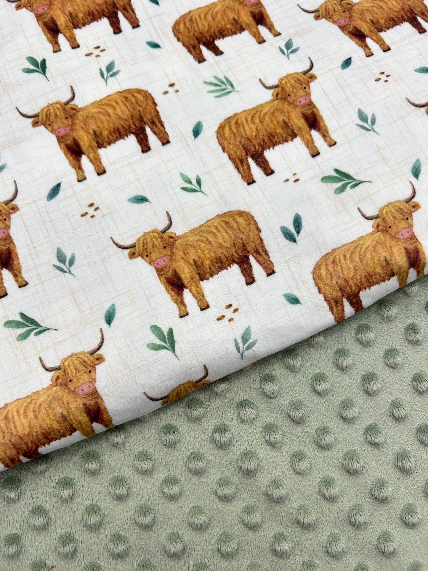 Highland Cows - Minky Fabric