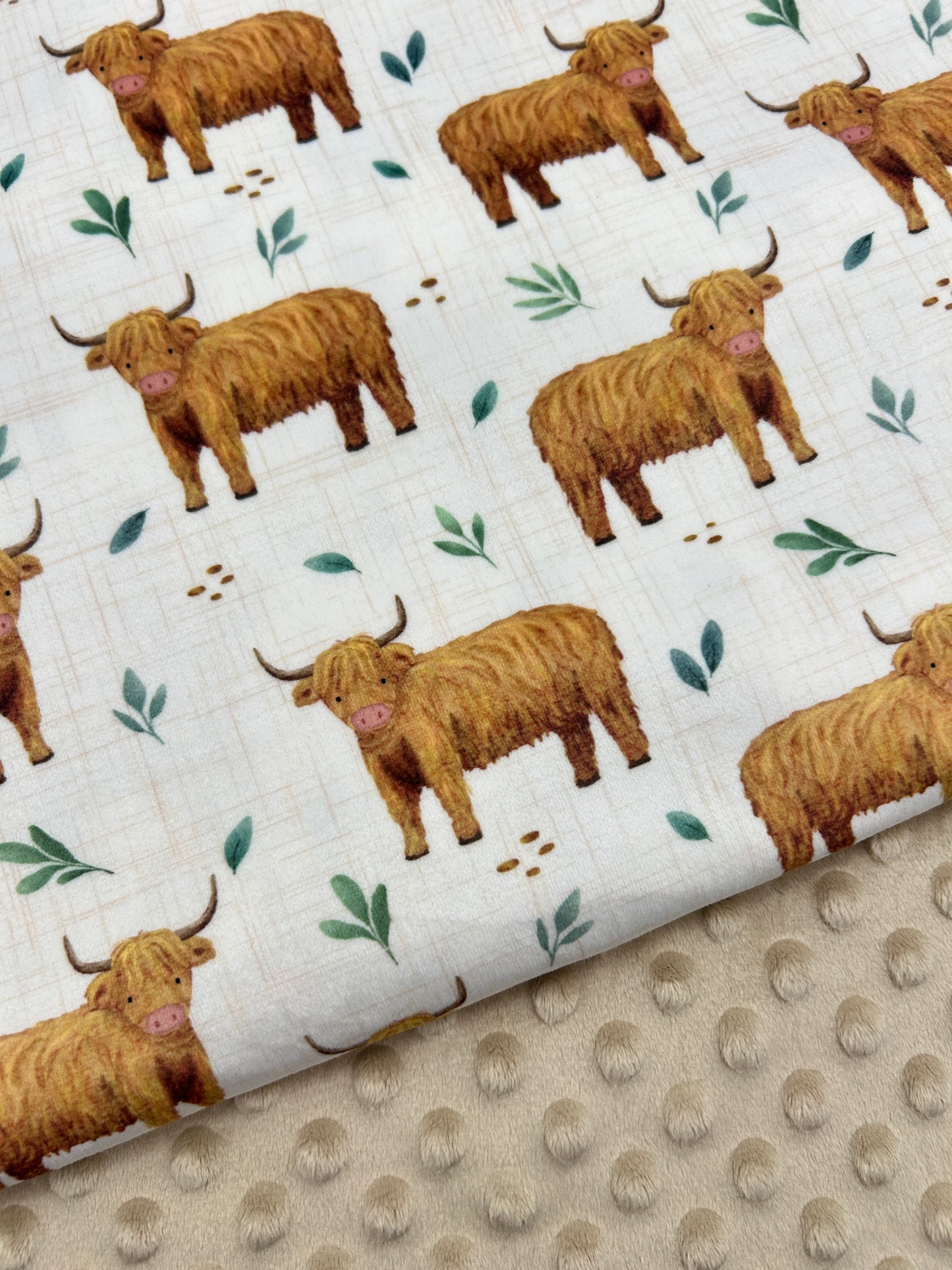 Highland Cows - Minky Fabric