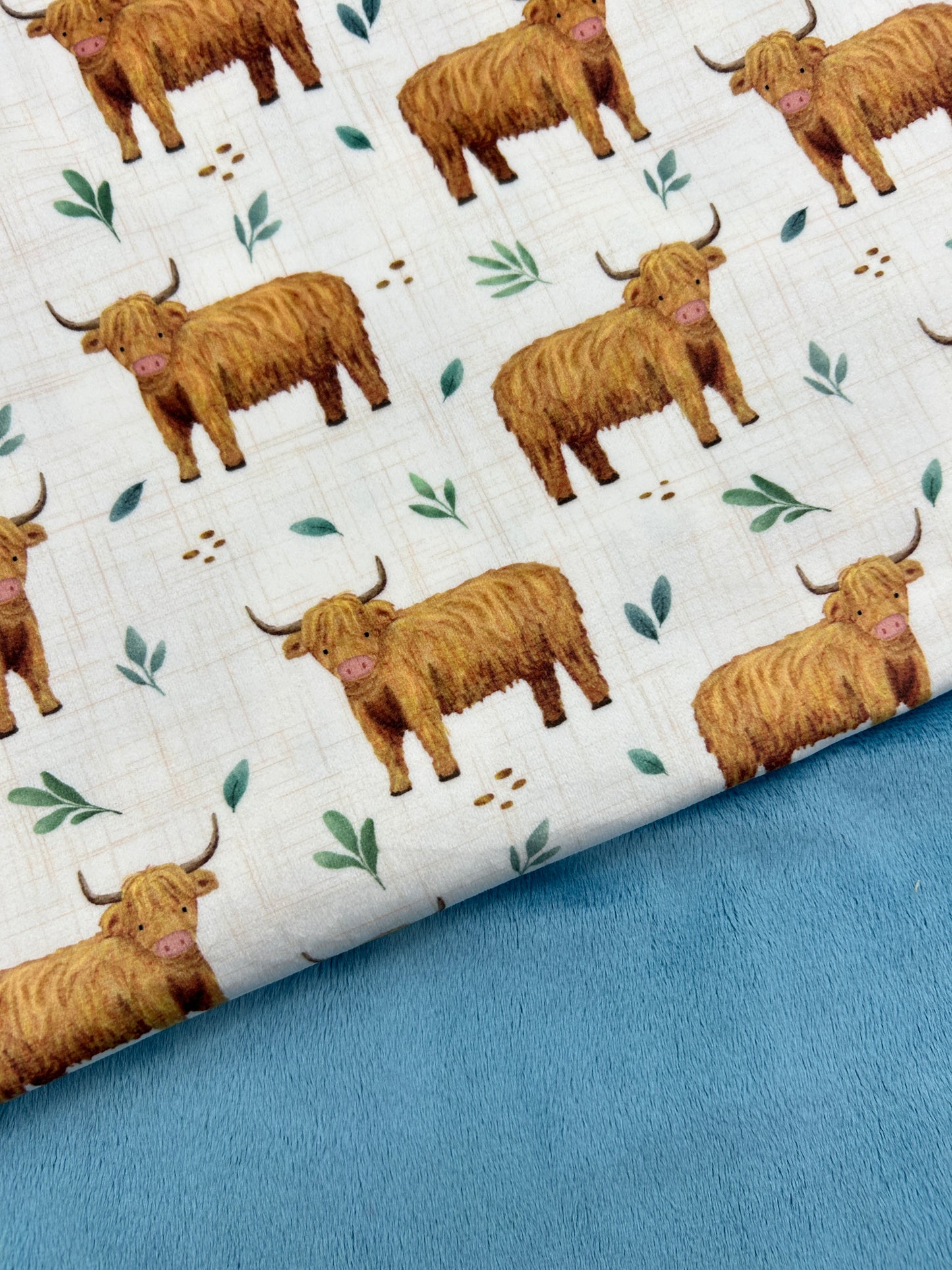Highland Cows - Minky Fabric