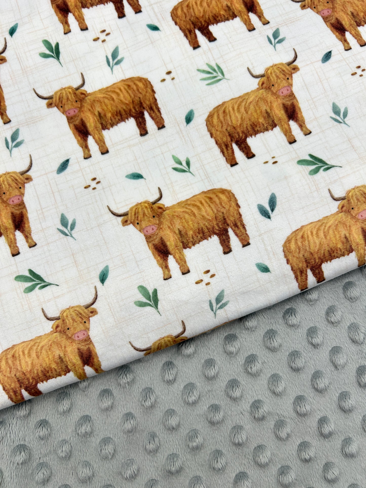 Highland Cows - Minky Fabric