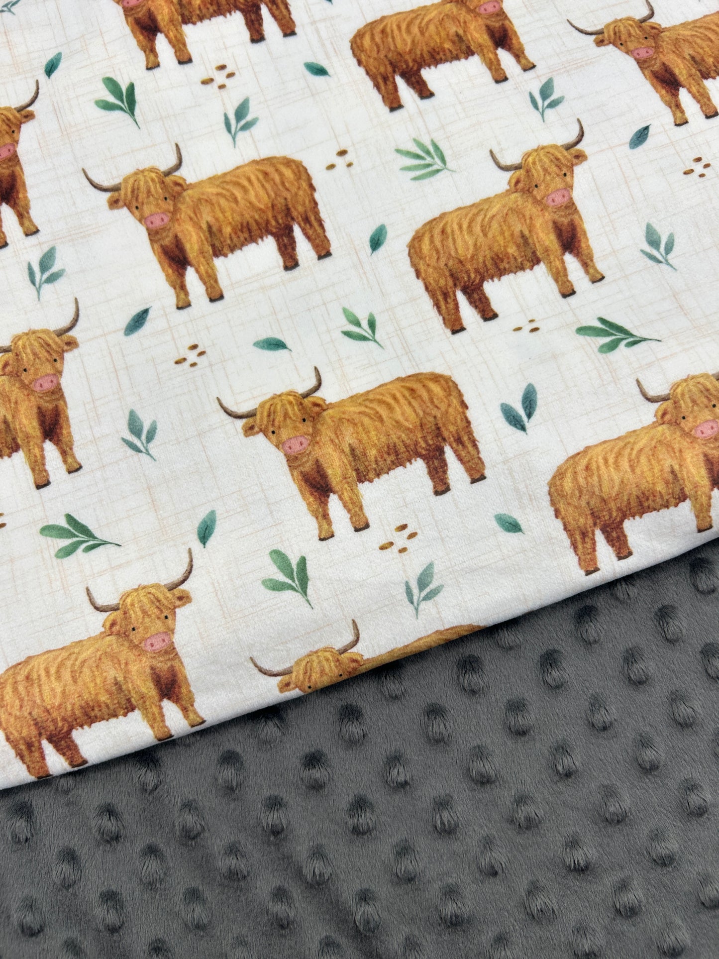 Highland Cows - Minky Fabric
