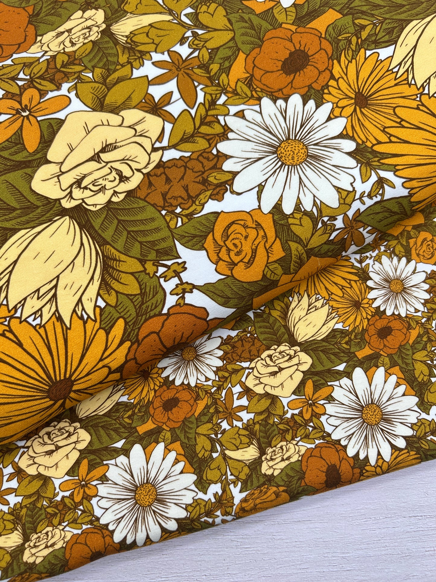 Mustard Florals (September Pre-Order)- Fabric