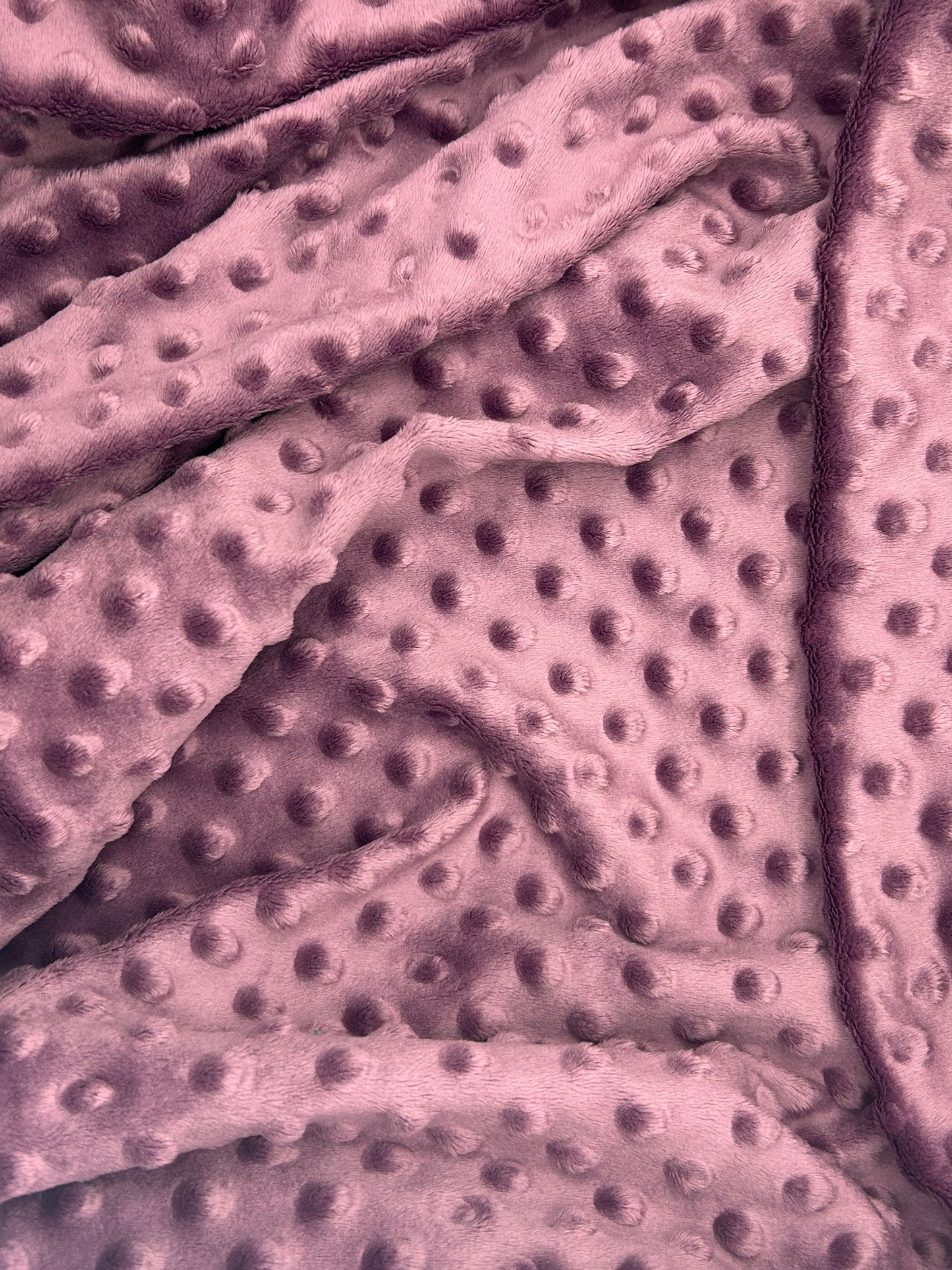 Premium Minky Dot Fabric - Dusky Orchid