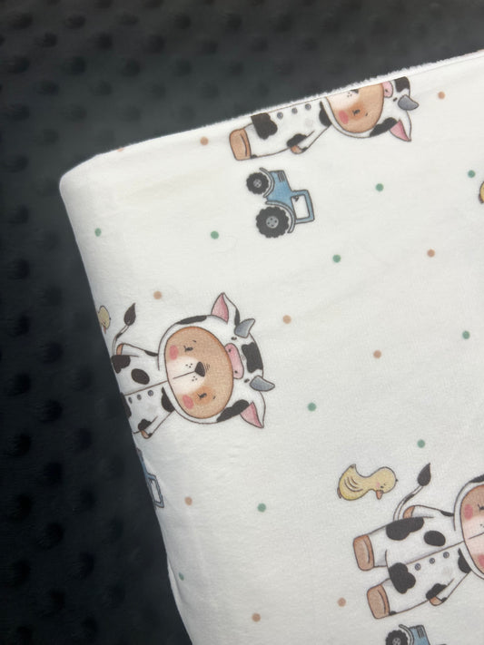 Bear-ly a Cow - Minky Fabric