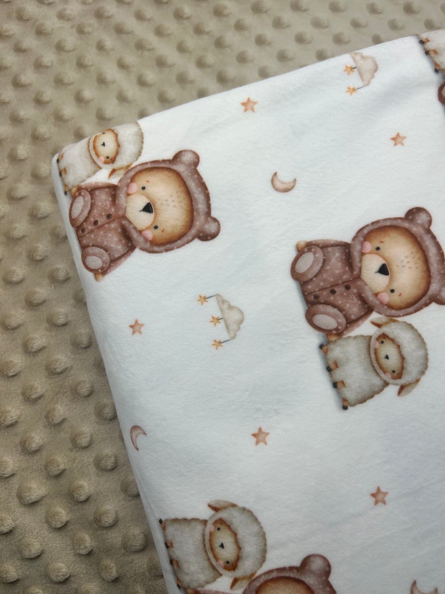 Bear-y Cosy Night - Minky Fabric