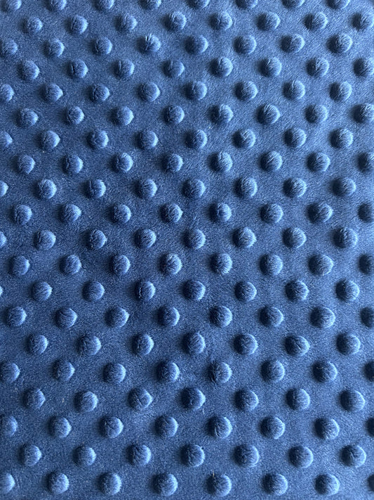 Premium Minky Dot Fabric - Navy