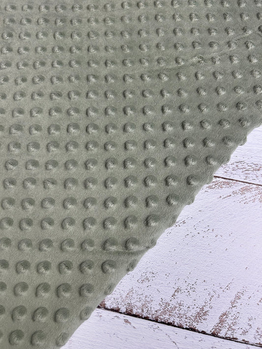 Premium Minky Dot Fabric - Desert Sage