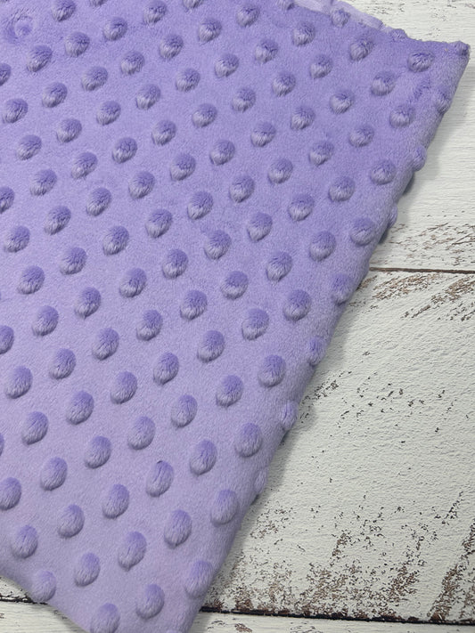 Premium Minky Dot Fabric - Lavender
