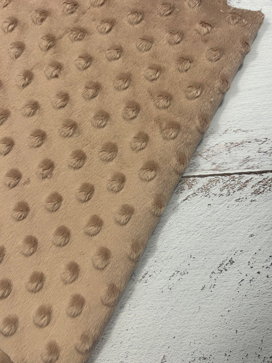 Premium Minky Dot Fabric - Rose Dust