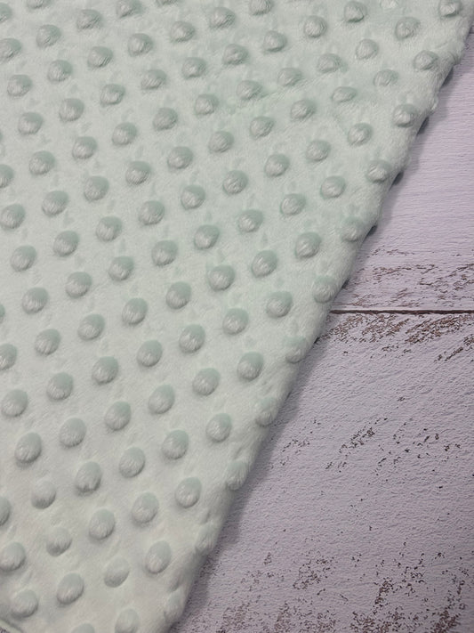 Premium Minky Dot Fabric - Aqua Glass