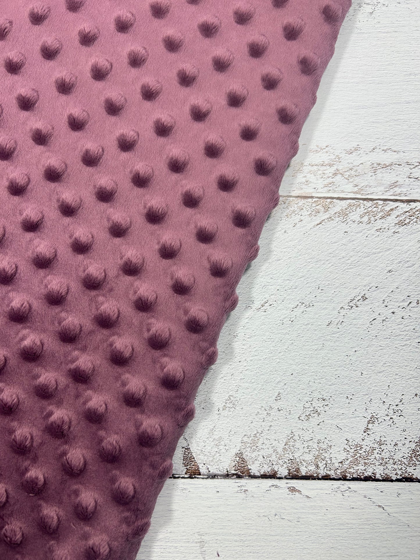 Premium Minky Dot Fabric - Dusky Orchid