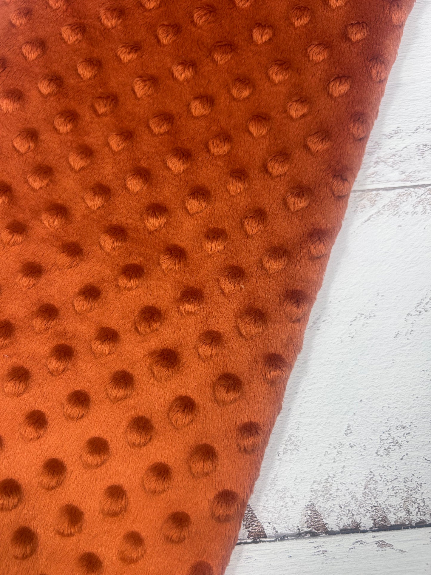 Premium Minky Dot Fabric - Rust