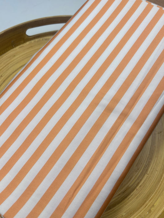Orange Stripes  - Cotton Woven Fabric