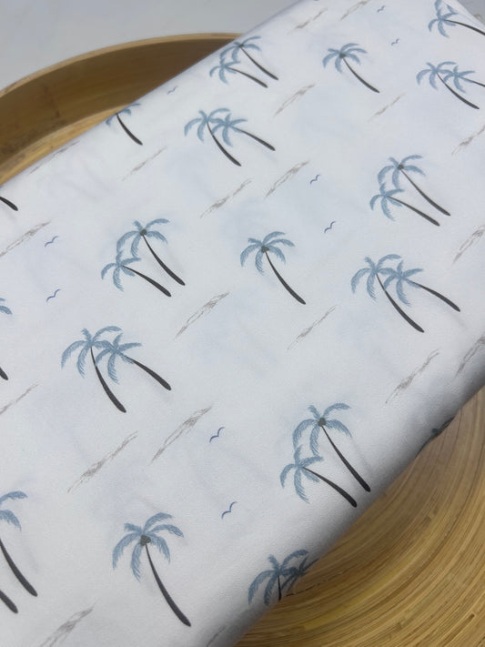 Blue Palms - Woven Fabric