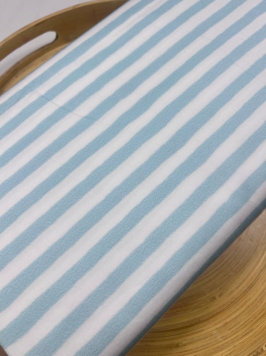 Blue & White Stripes - Woven Fabric