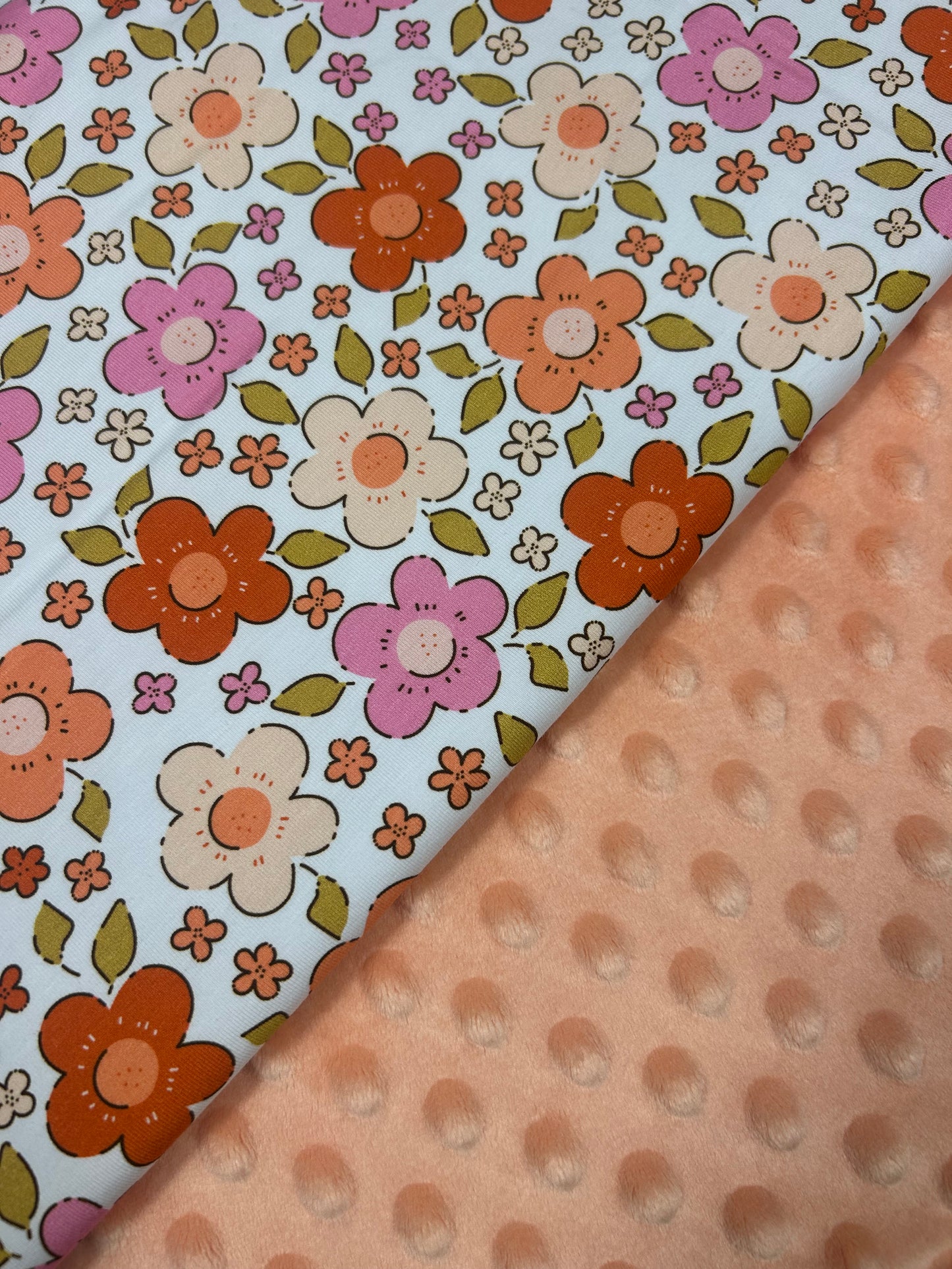 Cute Floral - Minky Fabric