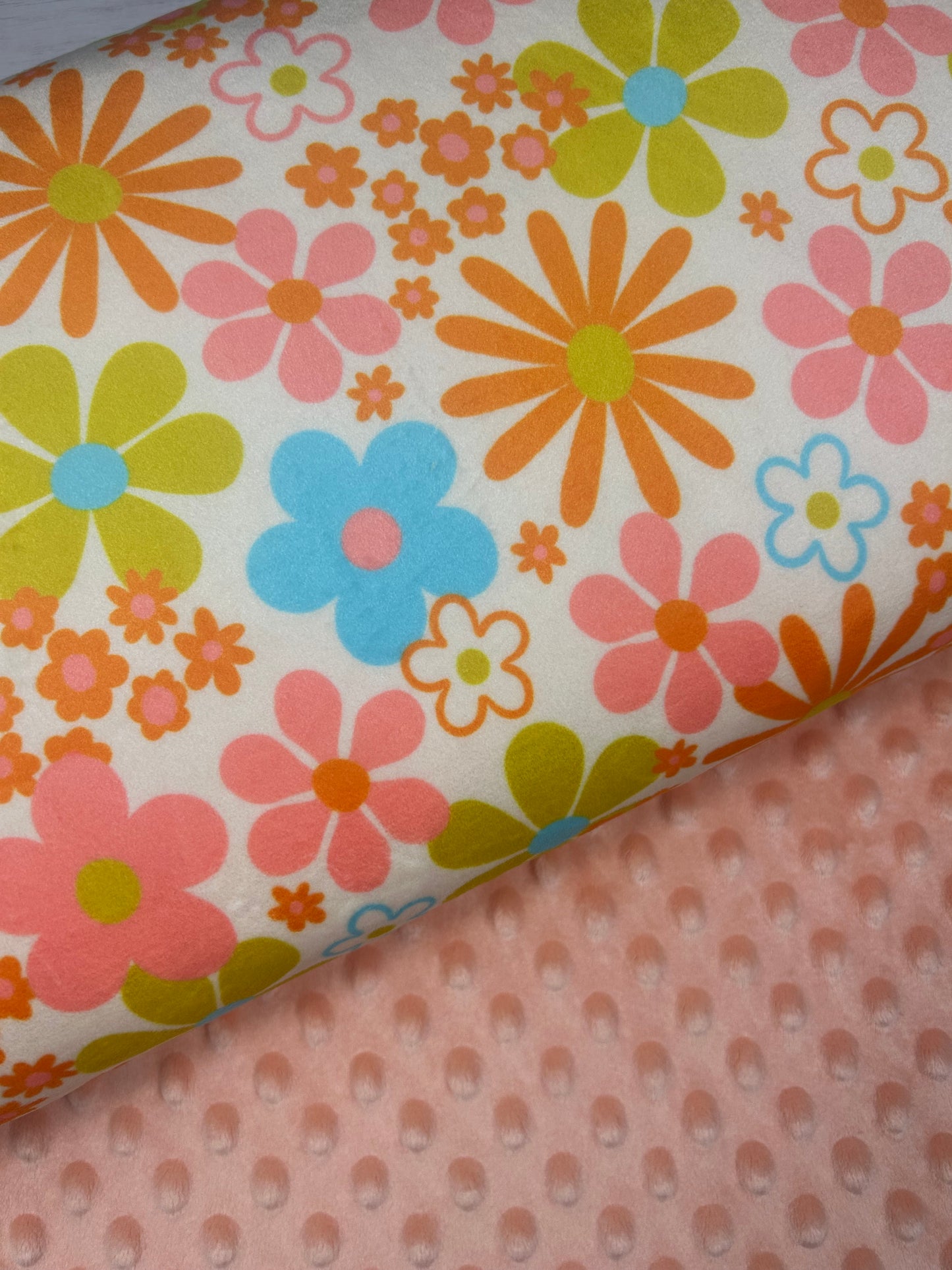 Funky Summer Florals - Minky Fabric