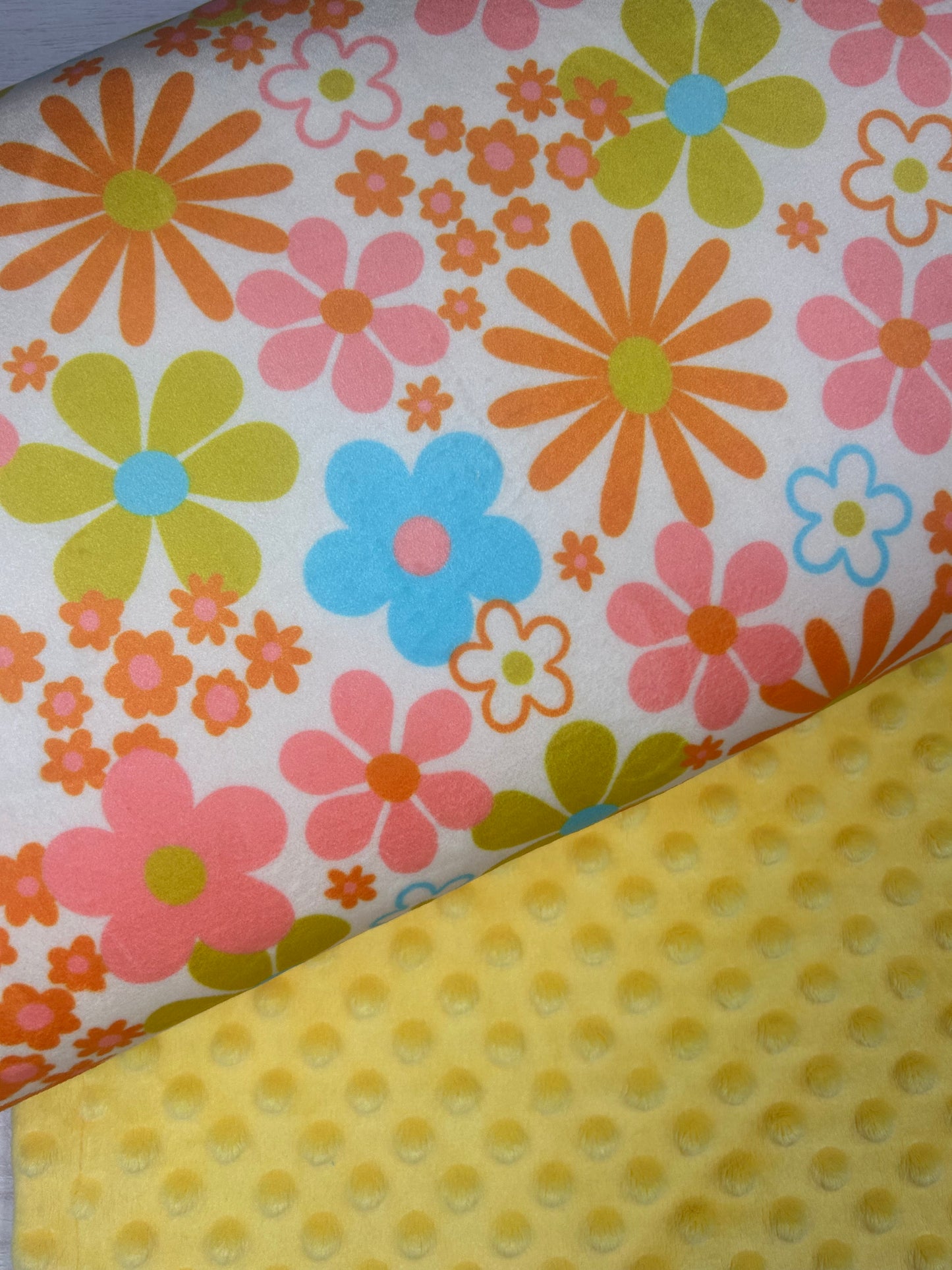Funky Summer Florals - Minky Fabric
