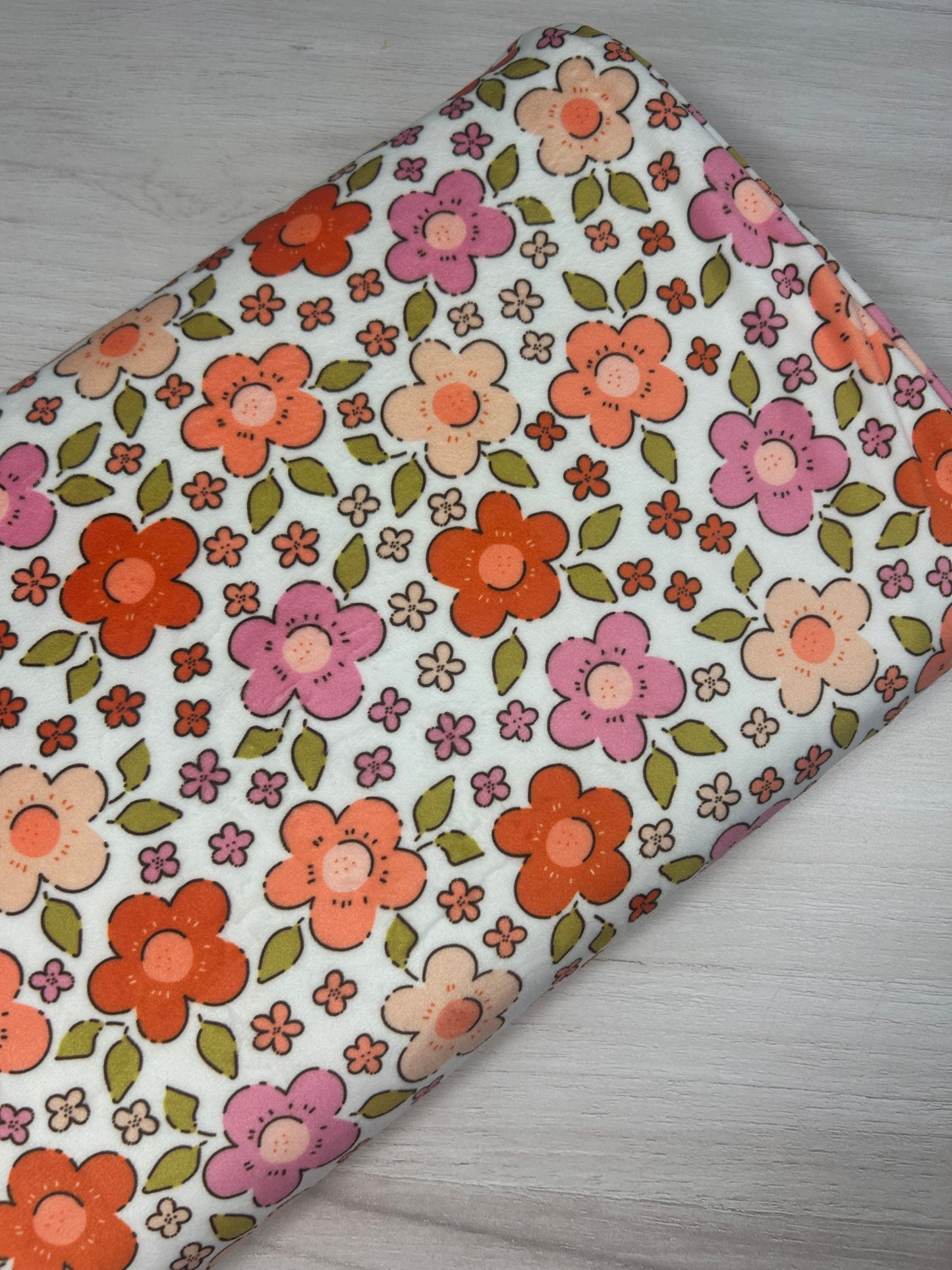 Cute Floral - Minky Fabric