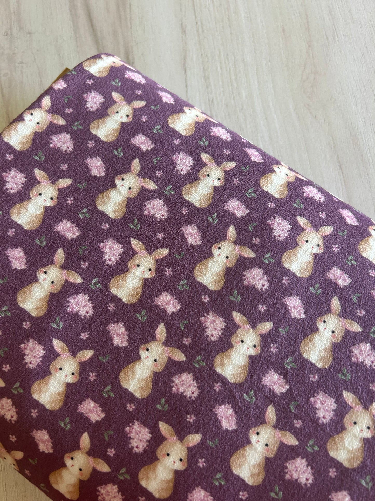 Dusky Lilac Bunnies - Minky Fabric