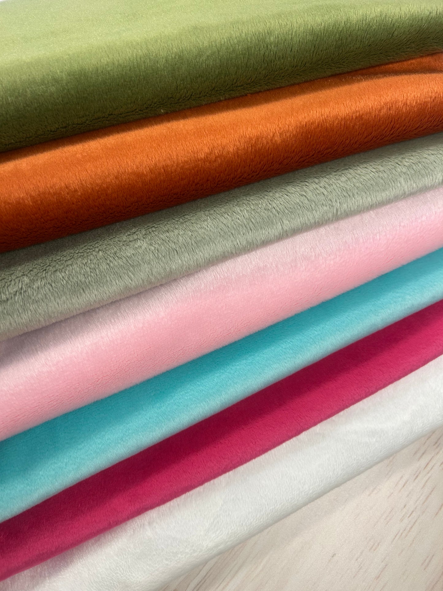 Premium Smooth Minky Fabric - White