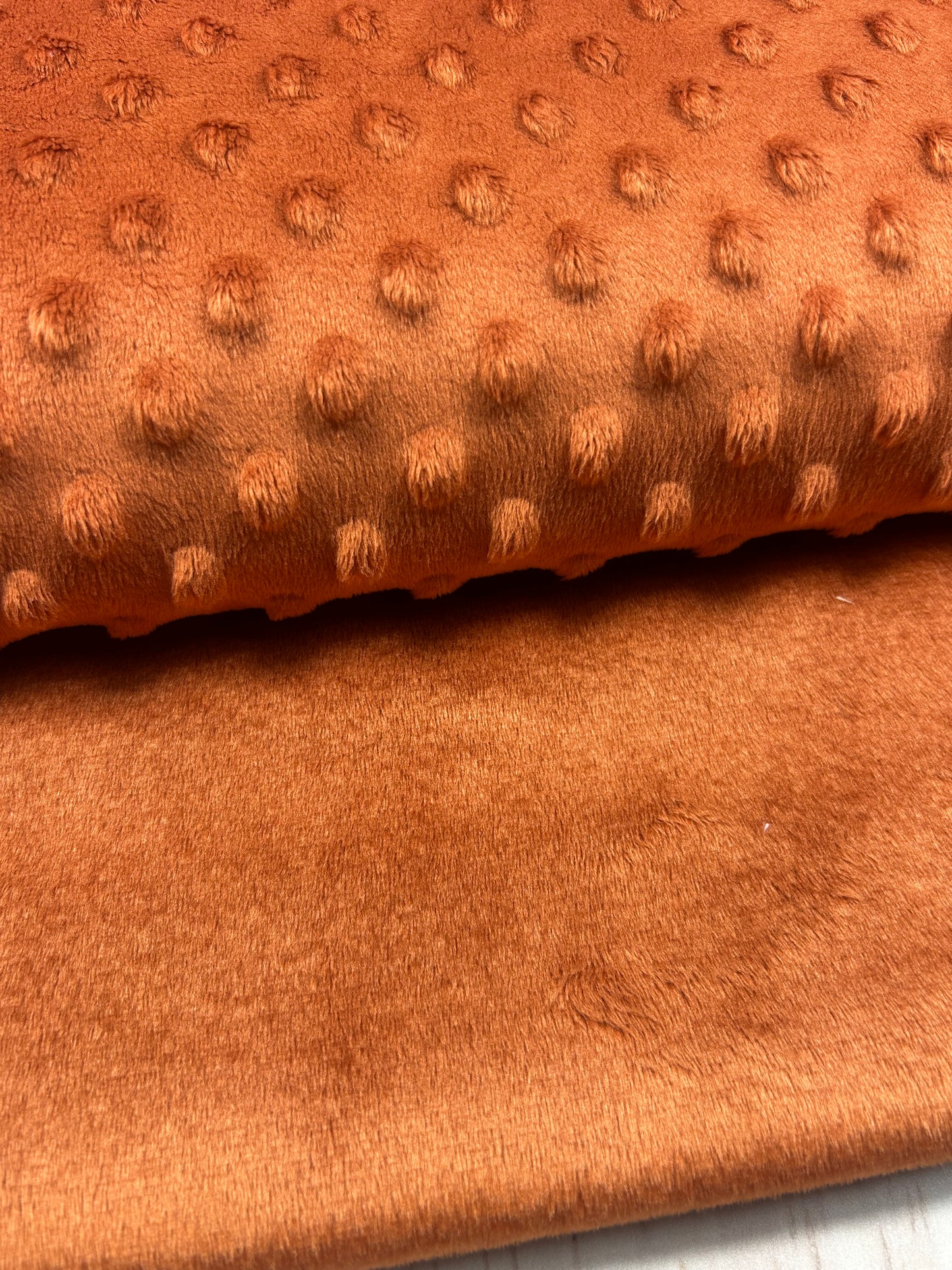 Premium Smooth Minky Fabric - Rust