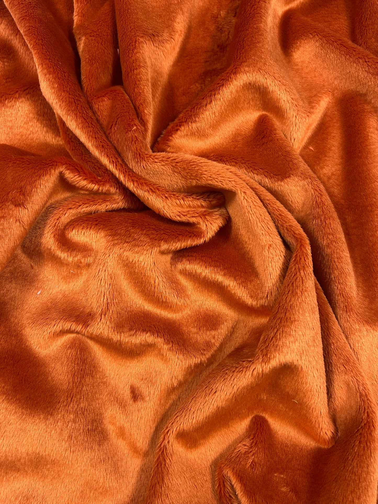 Premium Smooth Minky Fabric - Rust