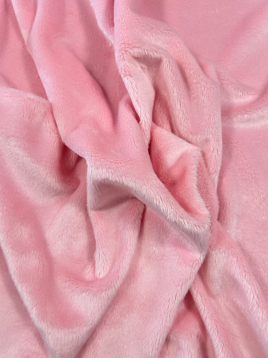 Premium Smooth Minky Fabric - Baby Pink