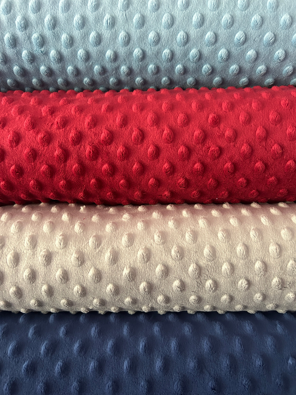 Premium Minky Dot Fabric - Deep Claret