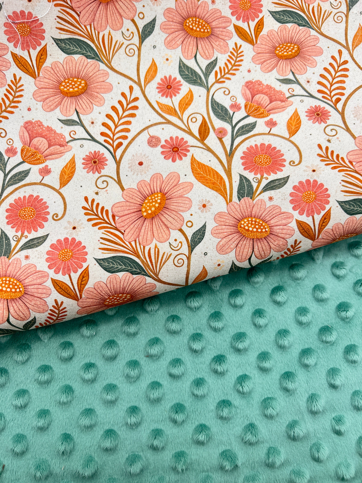 Premium Minky Dot Fabric - Feldspar