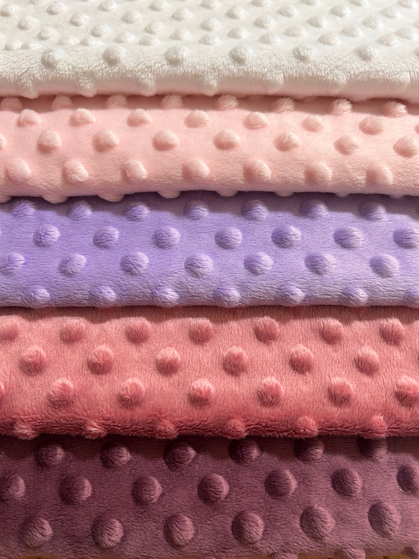 Premium Minky Dot Fabric - Lavender