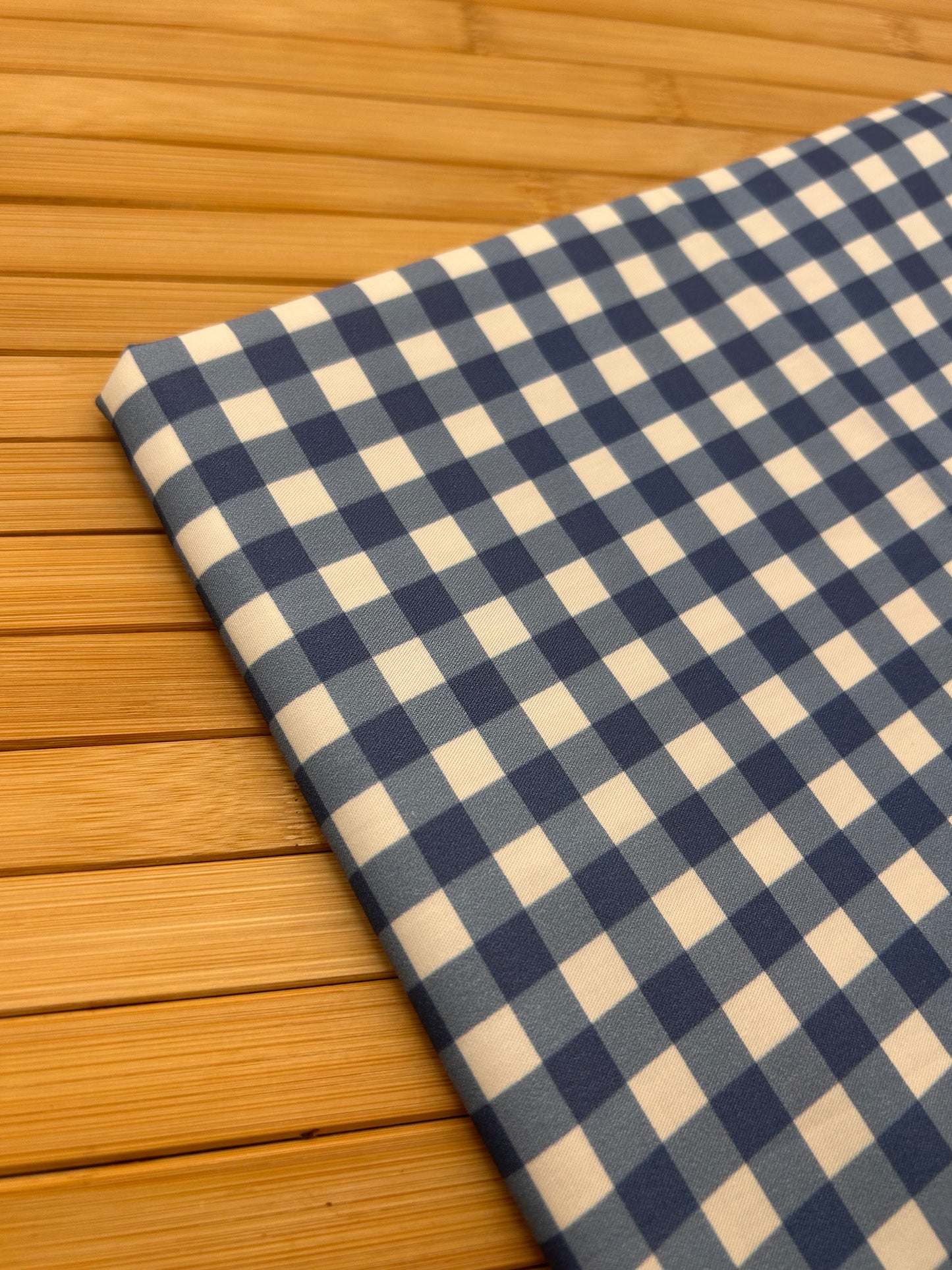 Gingham Blue Denim (September Pre-Order) - Fabric