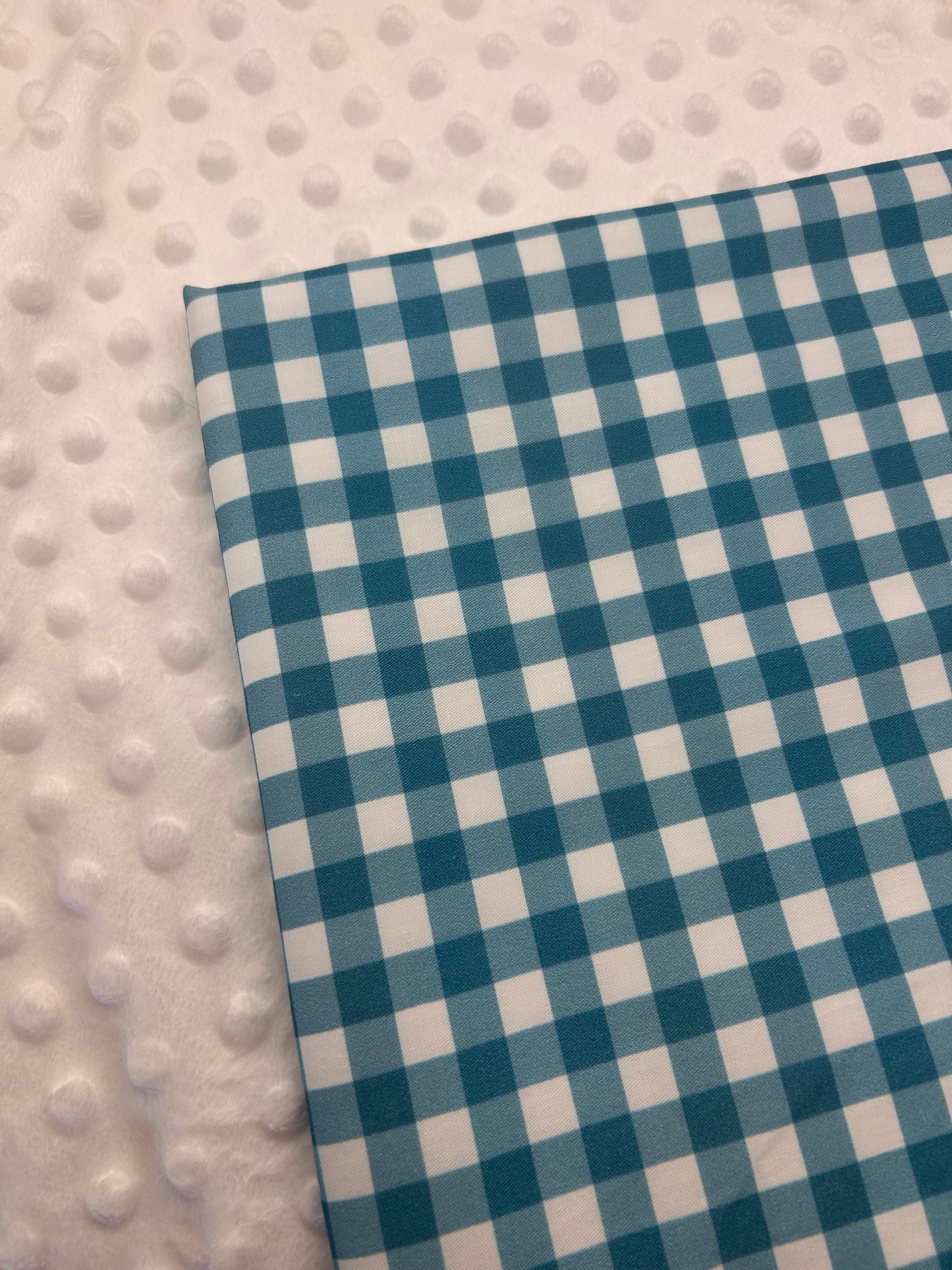 Gingham Turquoise (September Pre-Order) - Fabric