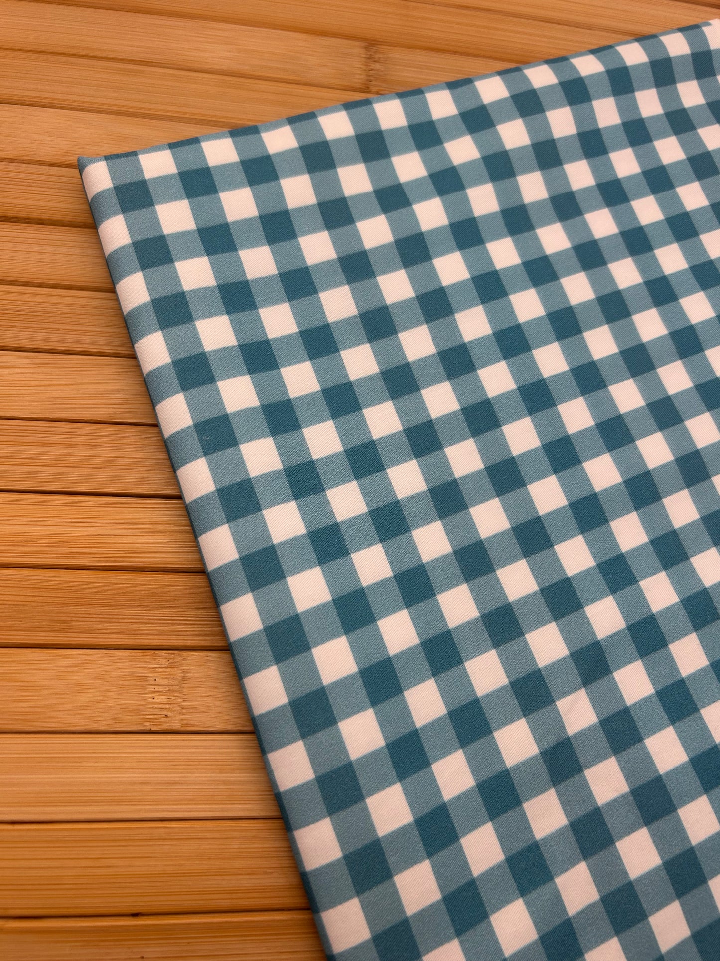 Gingham Turquoise (September Pre-Order) - Fabric