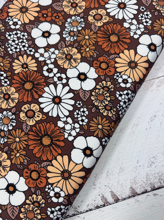 Amity Mocha - Bamboo French Terry Fabric