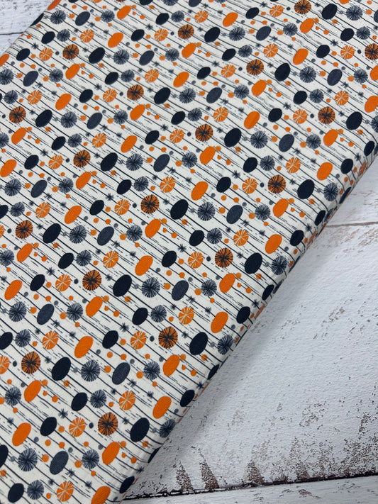 Mid Century Dandelions - Cotton Lycra Fabric