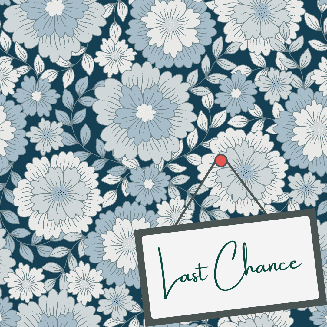 Blue Boho Floral (September Pre-Order) - Fabric