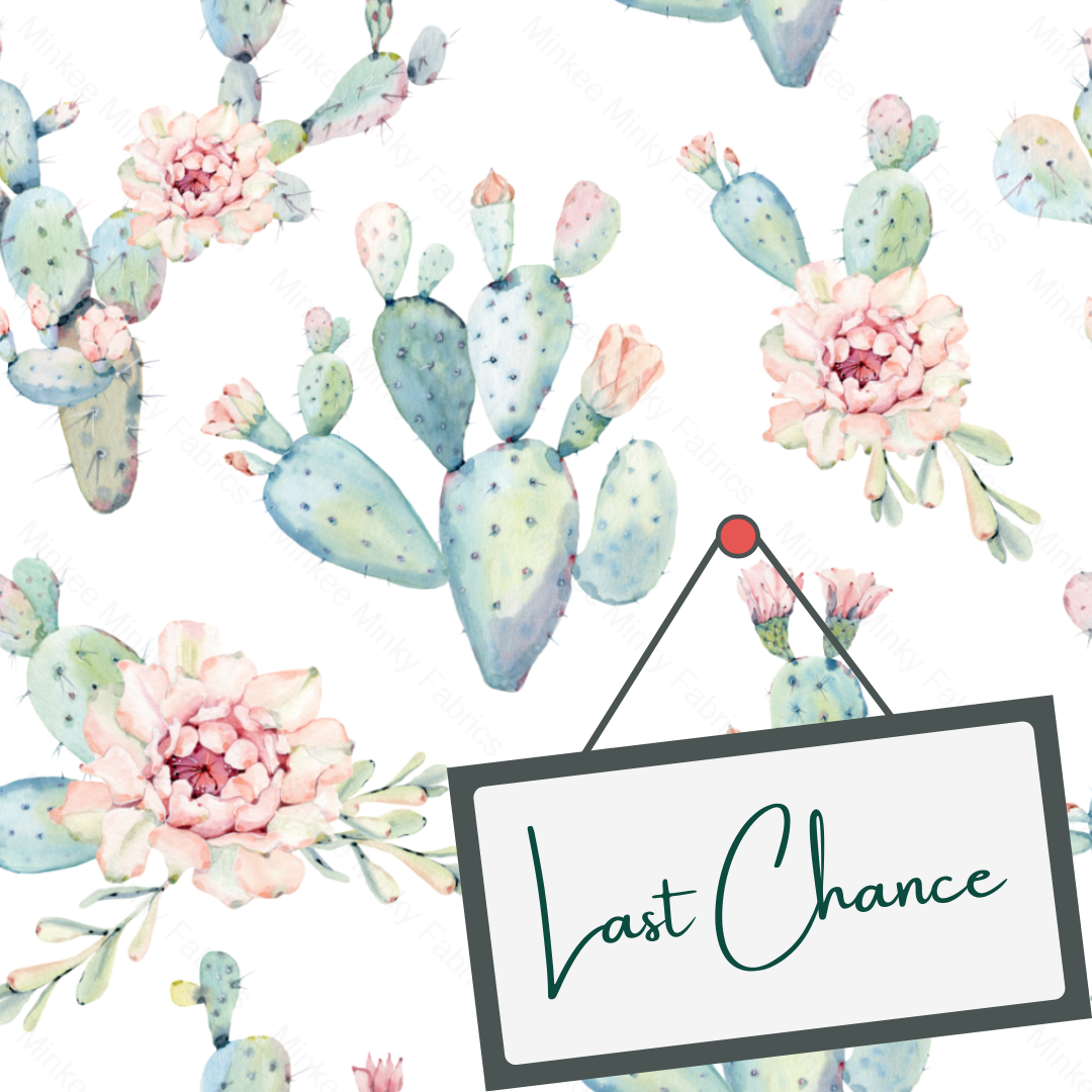Cactus on White (September Pre-Order) - Fabric